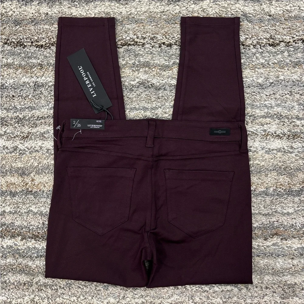 Liverpool Mid Rise Skinny Jeans Aubergine Sz 2/26P NWT | Liverpool Skinny NEW- - Picture 11 of 13